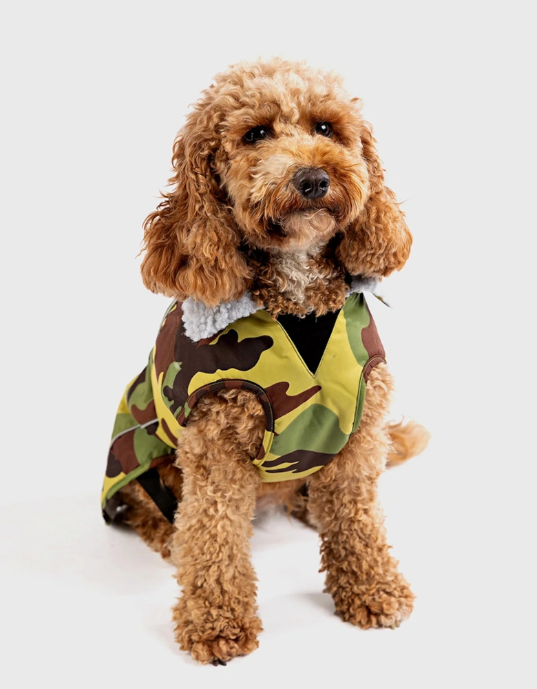 Dog Coat Camo Grey