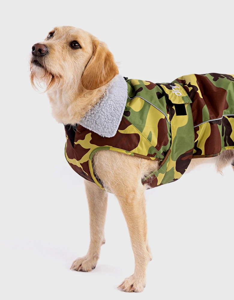 Dog Coat Camo Grey