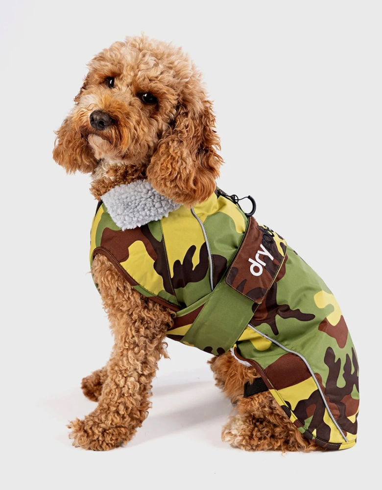 Dog Coat Camo Grey