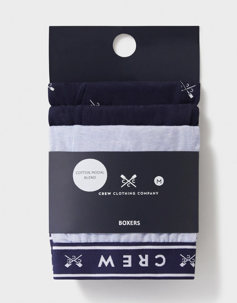 Men's 3 Pack Cotton Modal Boxer Xoars Navy