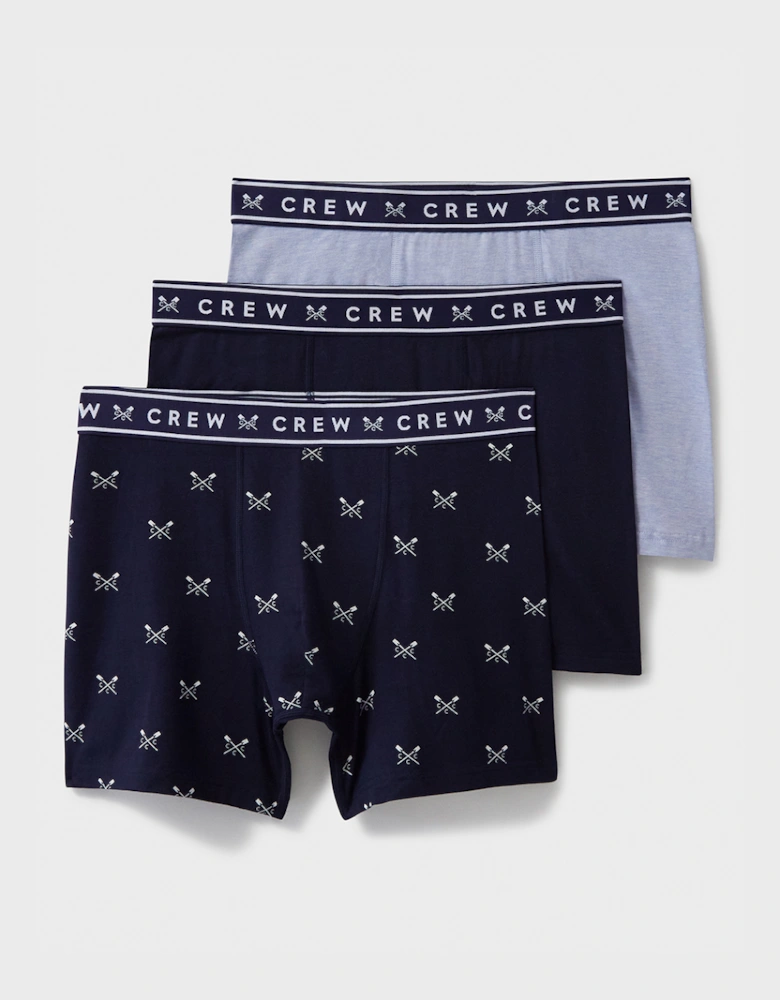 Men's 3 Pack Cotton Modal Boxer Xoars Navy