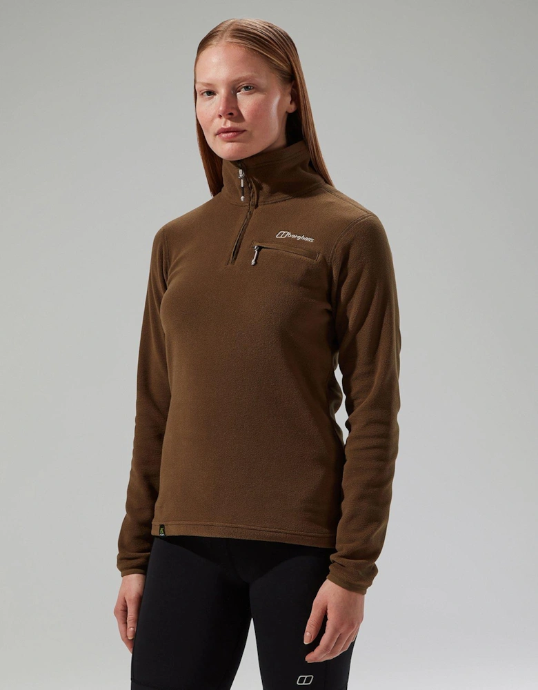 Womens Prism 2.0 Micro Half Zip - Brown