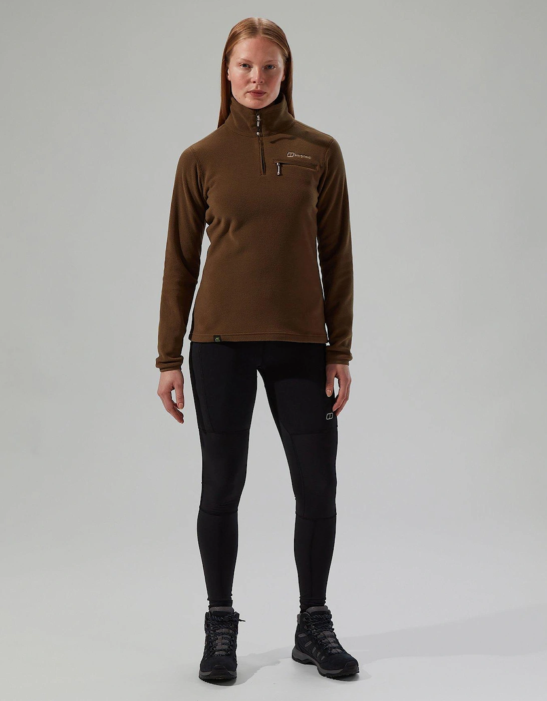 Womens Prism 2.0 Micro Half Zip - Brown