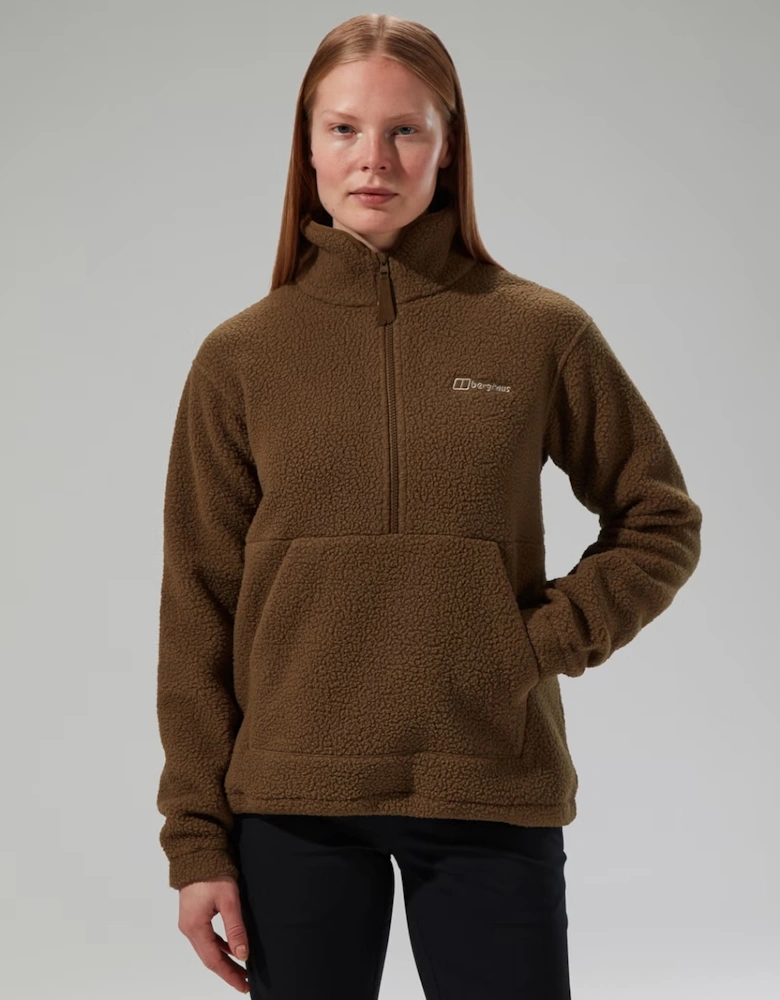 Women's Hawksker Half Zip Fleece Light Brown