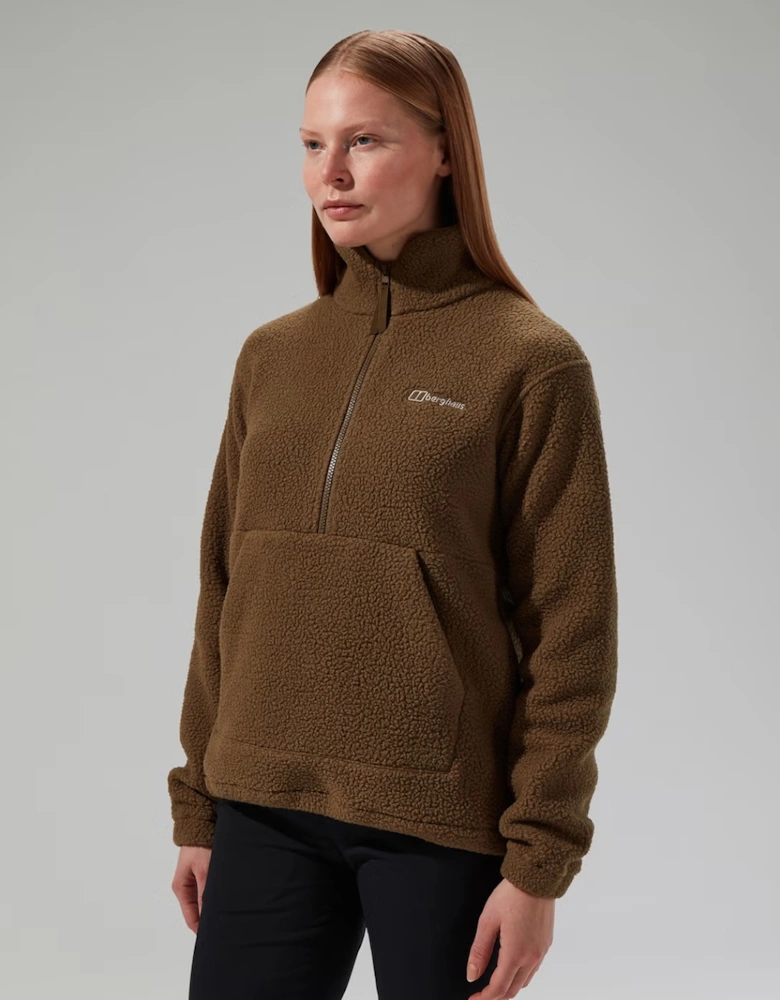 Women's Hawksker Half Zip Fleece Light Brown