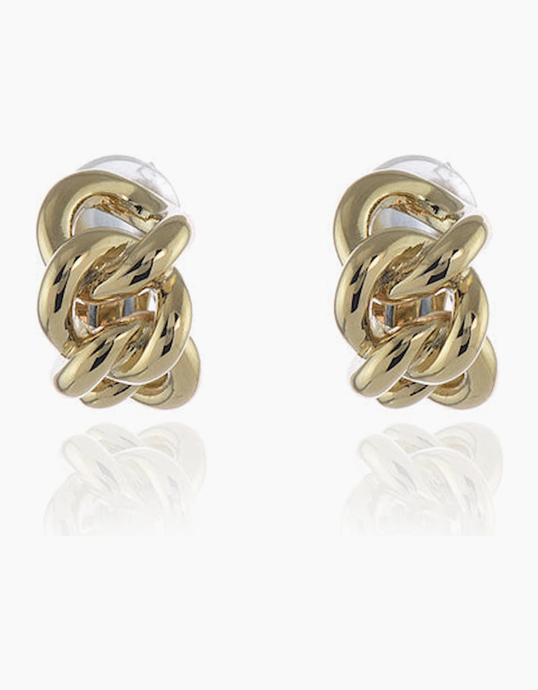 Women's Cachet London Link Gold Clip On Earrings
