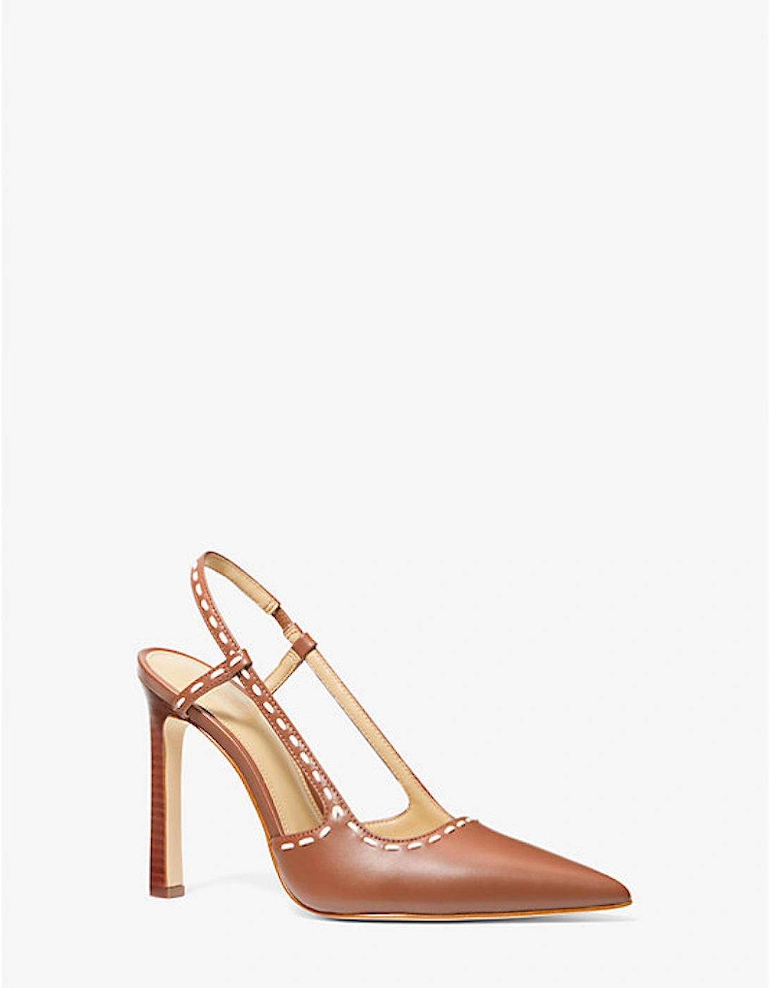 Alora Hand-Stitched Leather Slingback Pump, 5 of 4