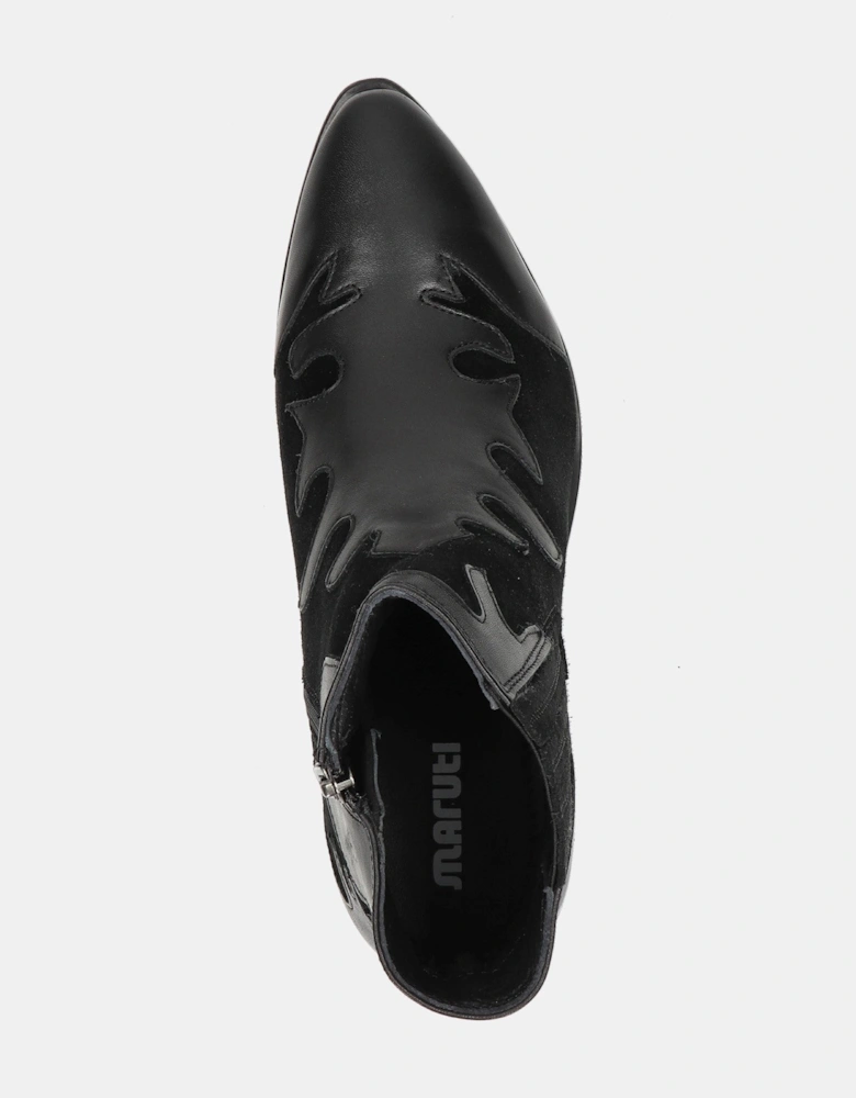 Tessy Leather Boot - Black