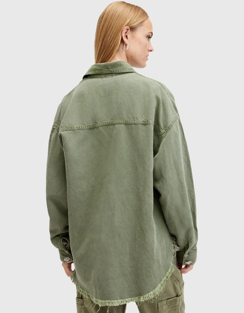 Hettie Emb Shacket - Green