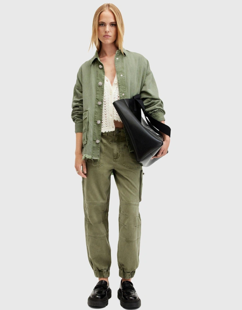 Hettie Emb Shacket - Green