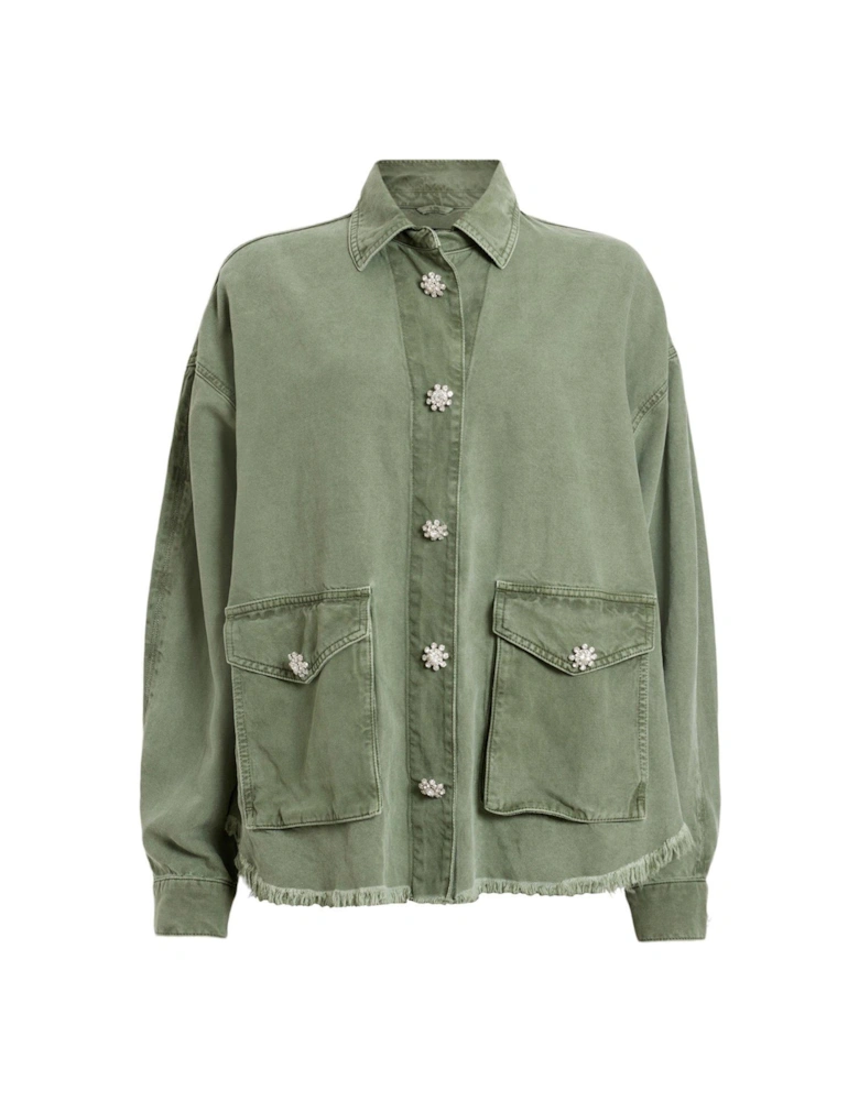 Hettie Emb Shacket - Green