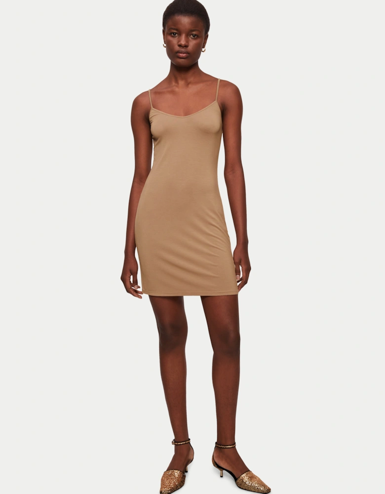 Modal Slip Dress | Coffee