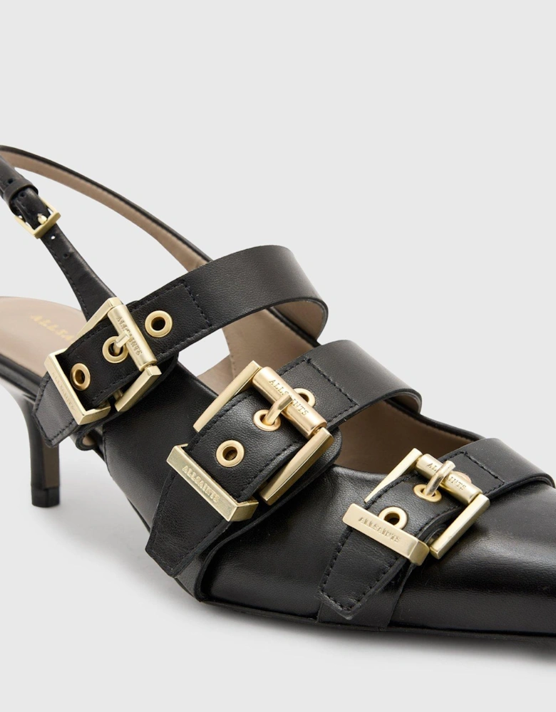 Grace Buckle Heels - Black