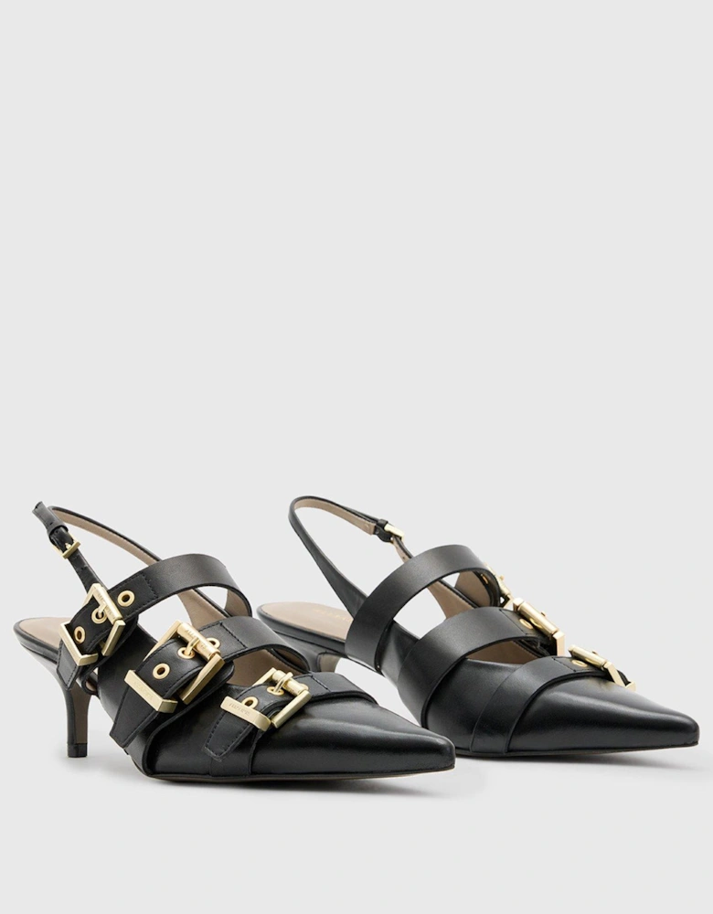 Grace Buckle Heels - Black