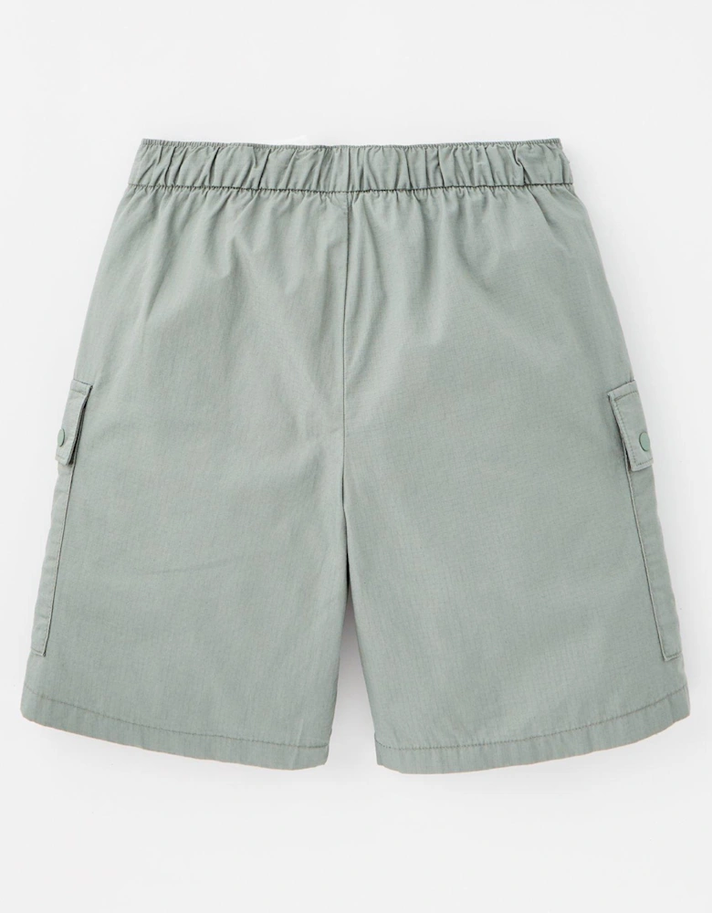 Boys Cotton Ripstop Cargo Shorts - Khaki