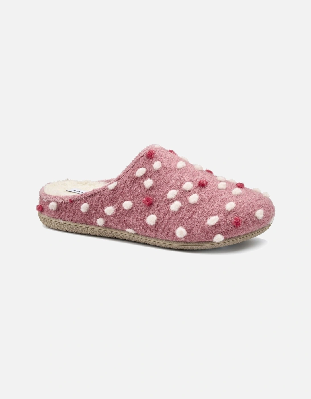 Hotter Women's Pink Dotty Slippers - Size: 8