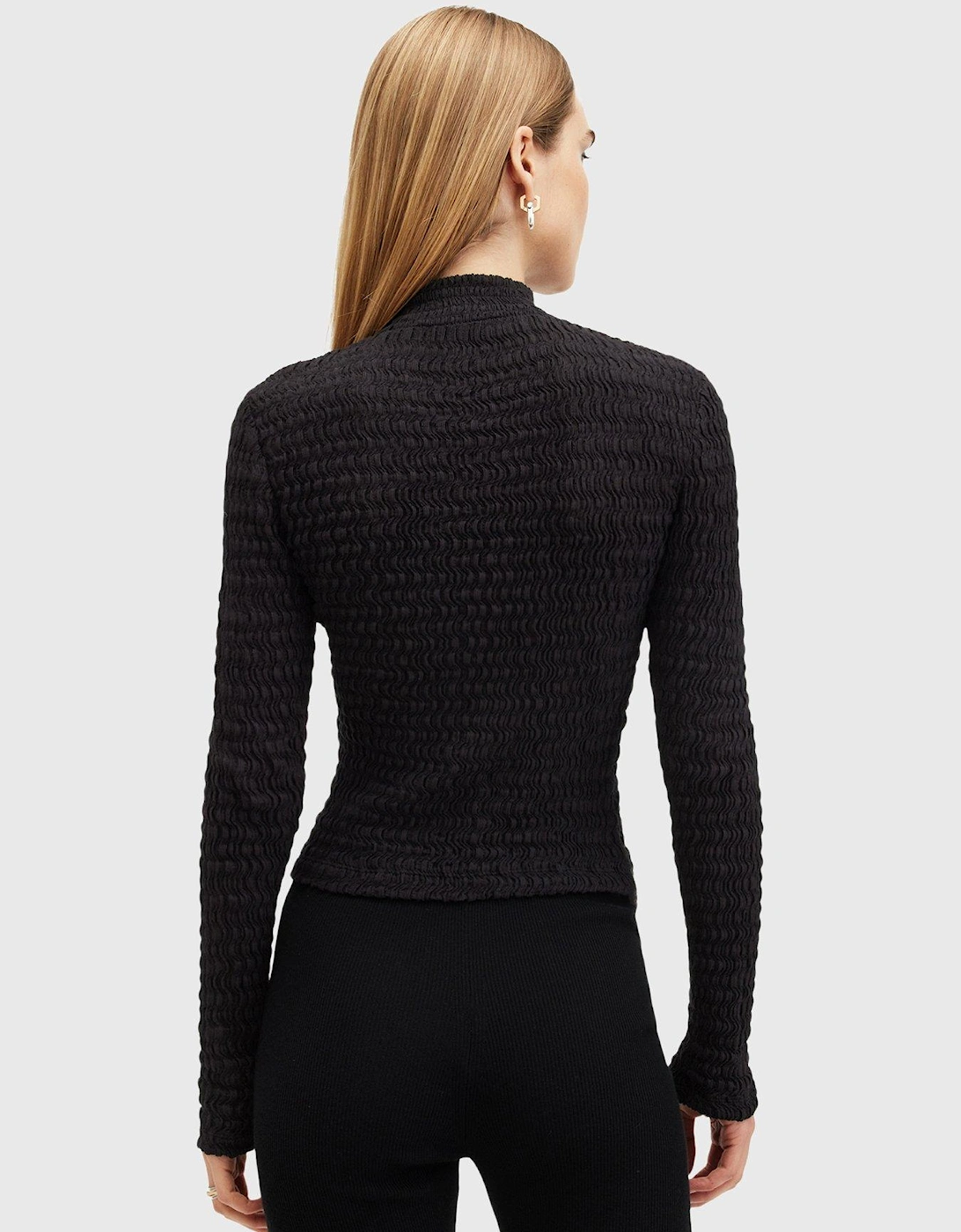 Connie Francesco Long Sleeve Top - Black