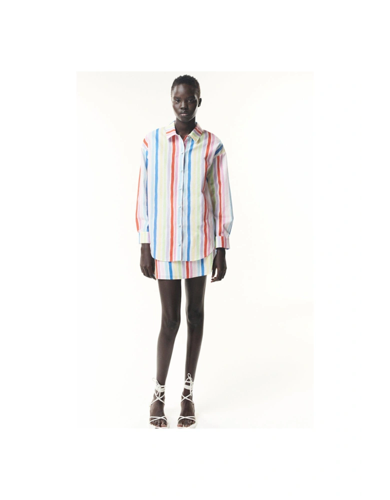 Arin Rainbow Stripe Shirt