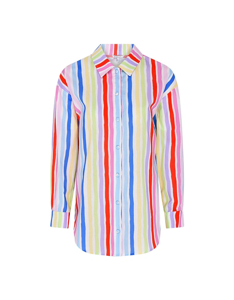 Arin Rainbow Stripe Shirt