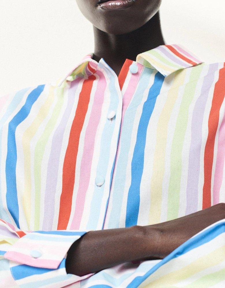 Arin Rainbow Stripe Shirt