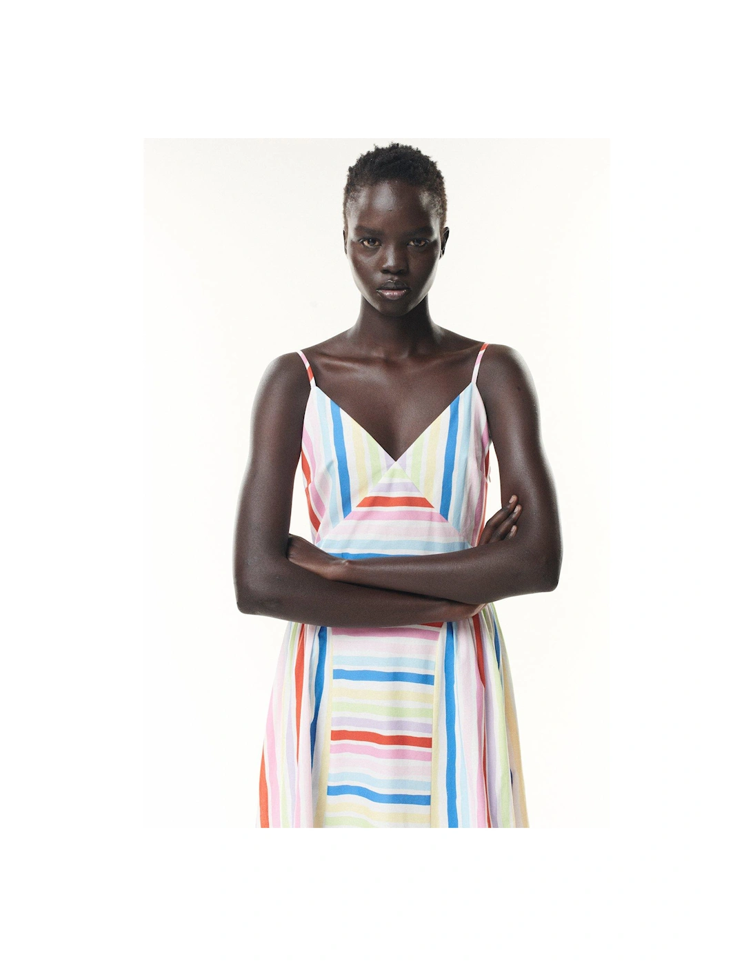 Sally Painted Stripe Midi Dress