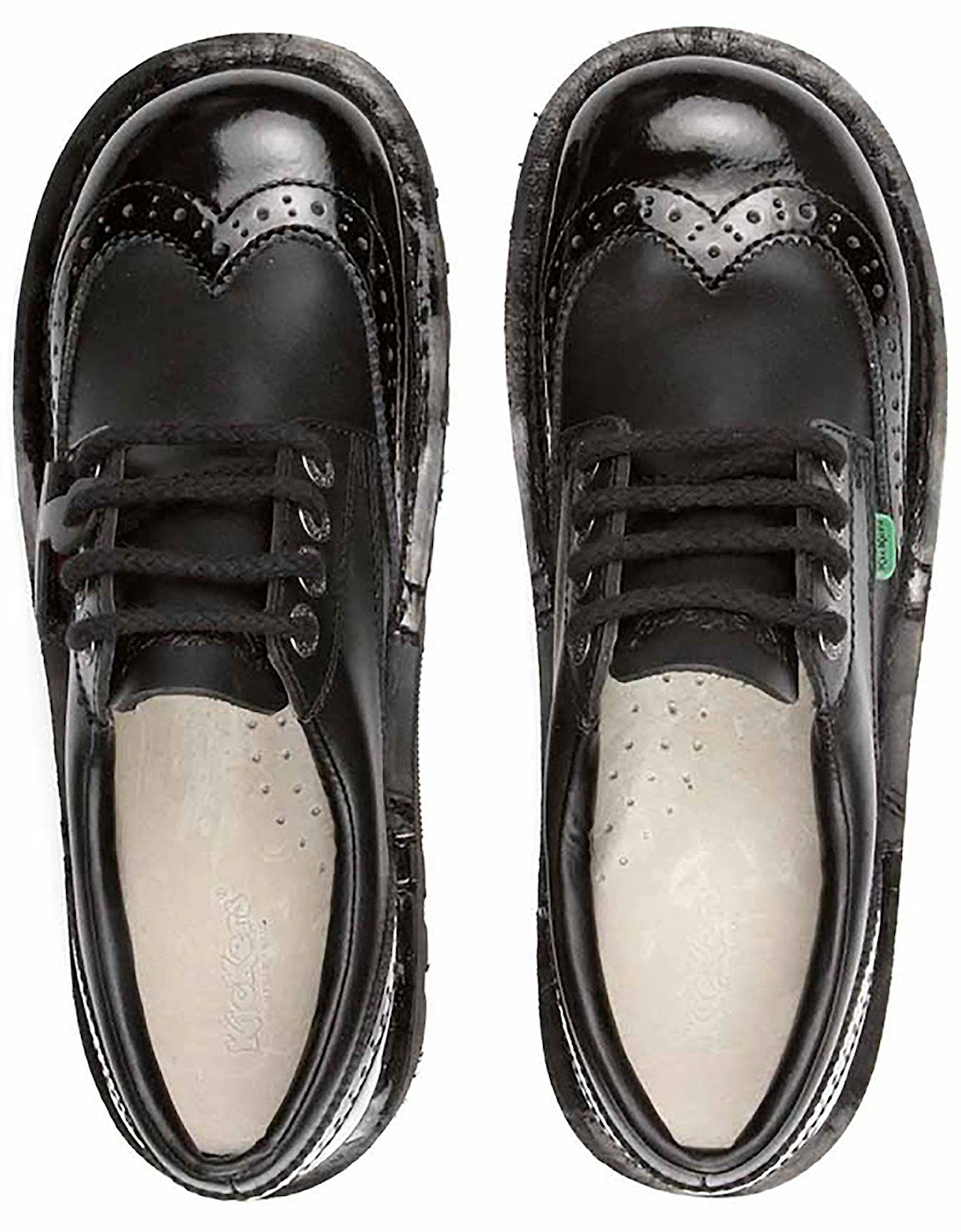 Kick Lo Brogue Leather Shoe - Black
