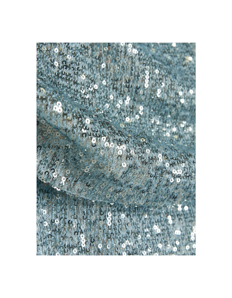 Sequin Bardot Top - Blue