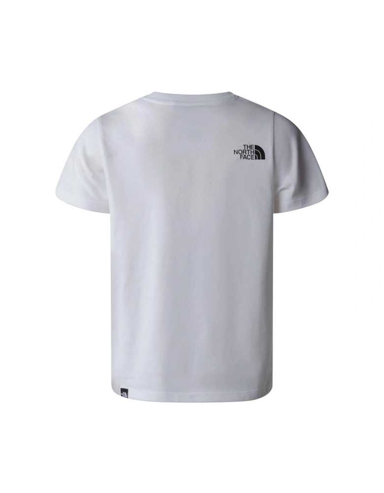 Juniors Short Sleeve Simple Dome T-Shirt - White