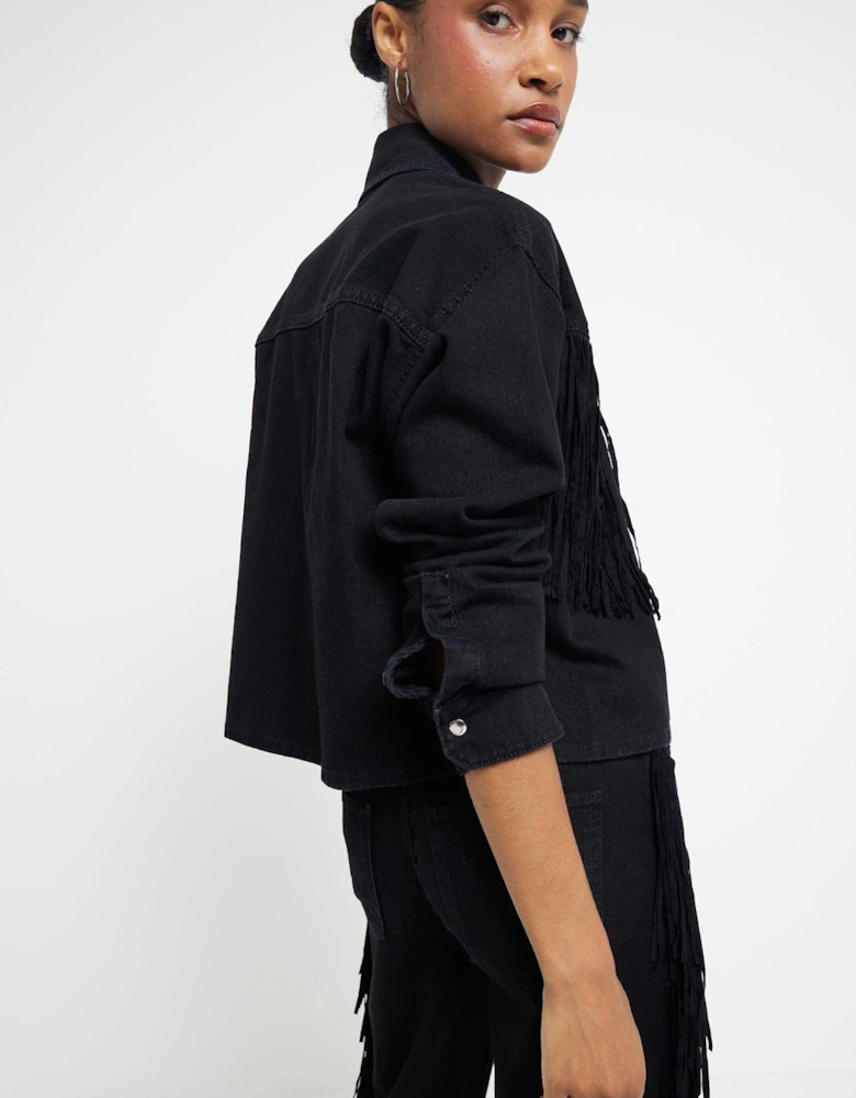 Western Tassel Shirt - Black