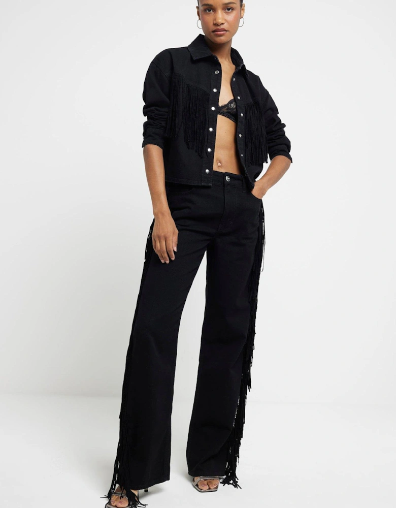 Western Tassel Shirt - Black