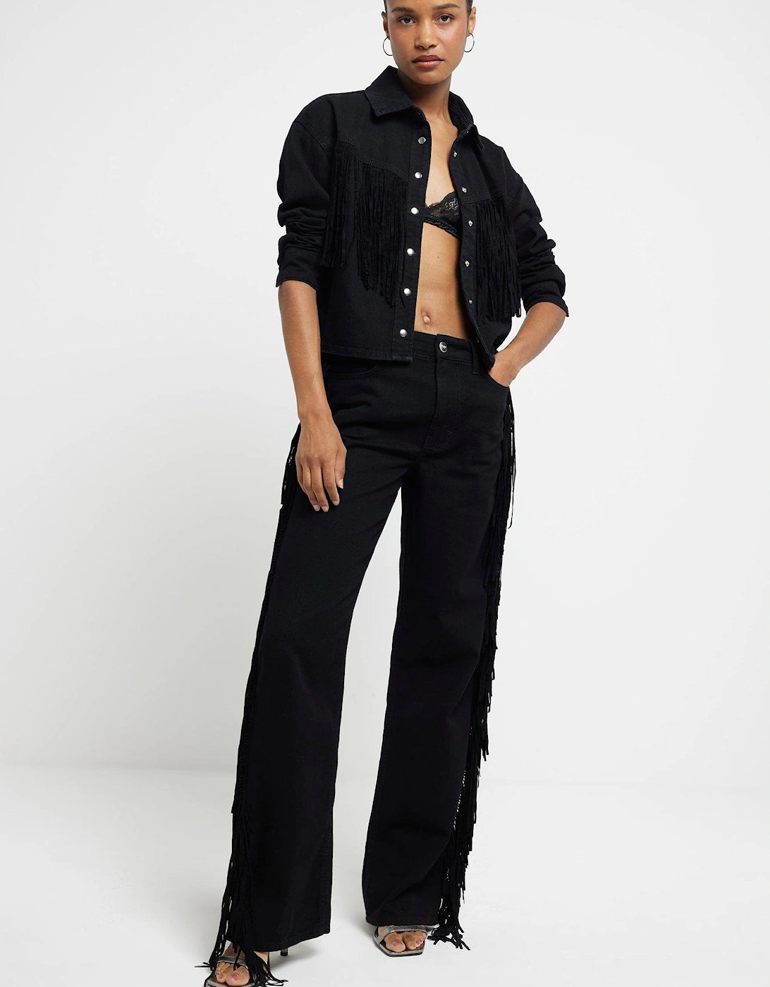Western Tassel Shirt - Black