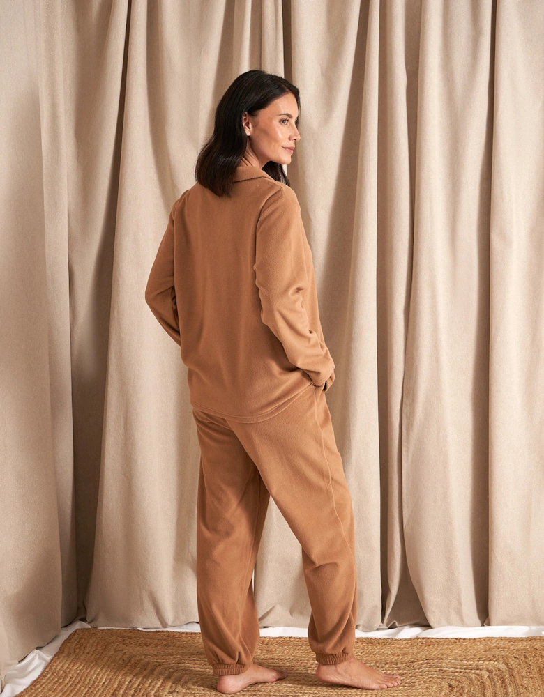 Fleece Lounge Set in Tan