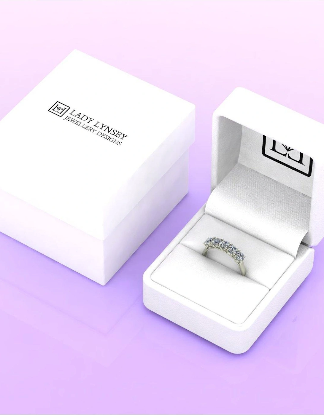 Lady Lynsey L'Amour 9ct White Gold 1.25ct Total Eternity Ring