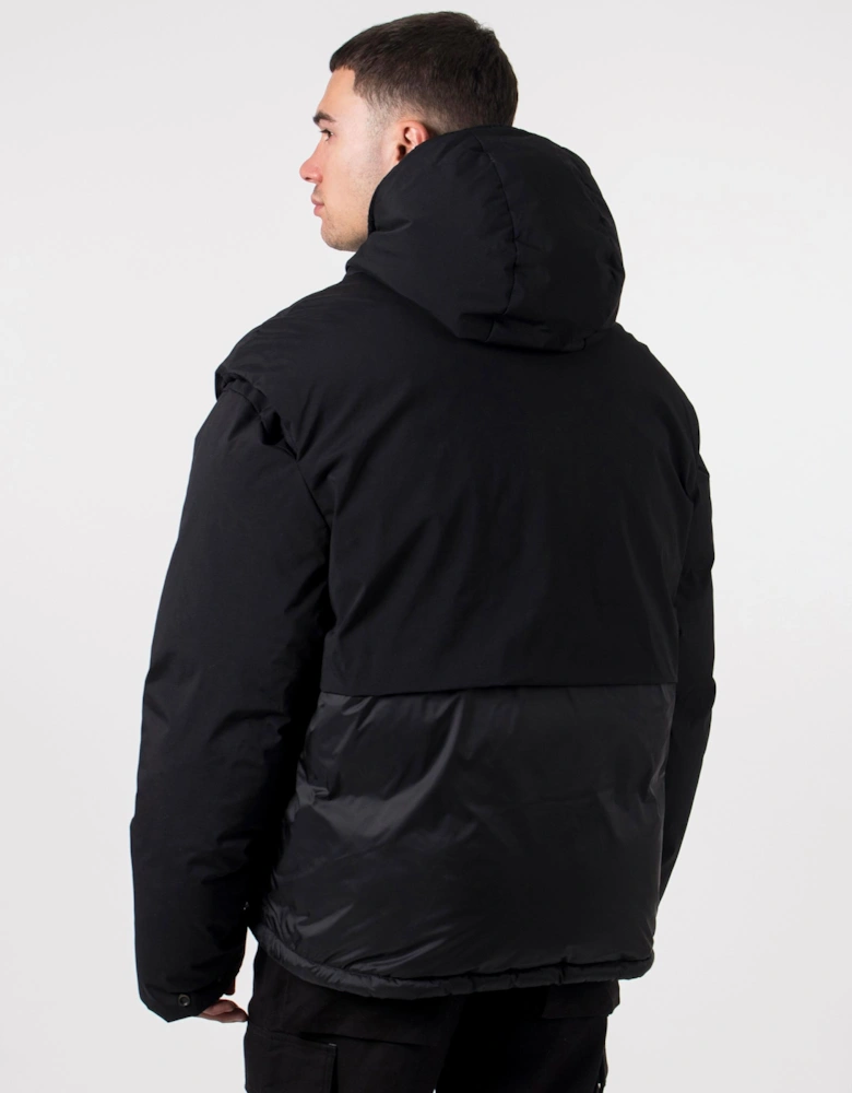 Layered Hooded Puffer Jacket