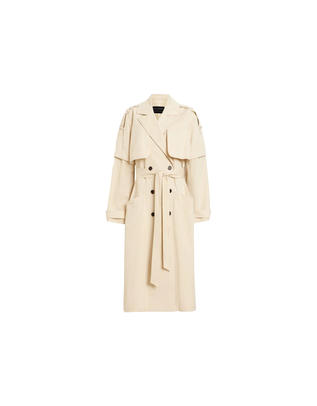 Clyde Trench Coat With Removable Sleeves - Ecru White