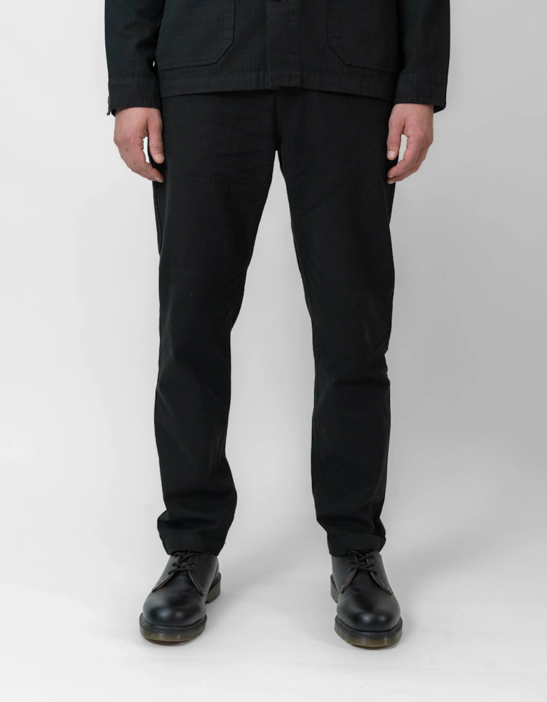 Relaxed-Fit Ripstop Trousers Black