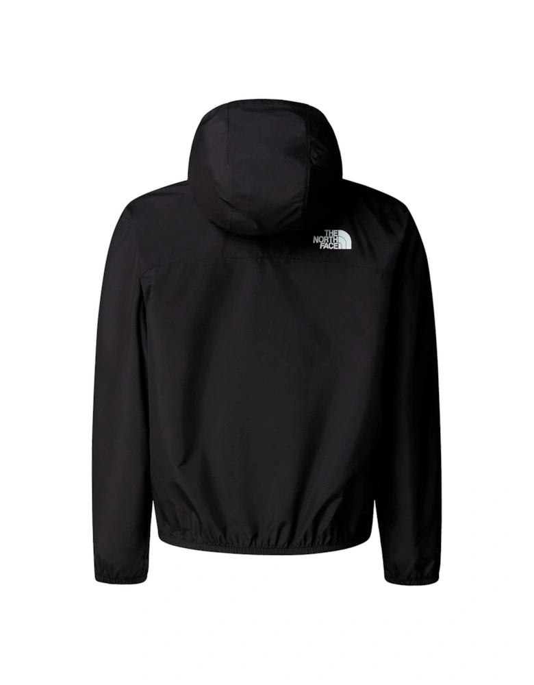 Junior Boys Never Stop Hooded Windwall Jacket - Black