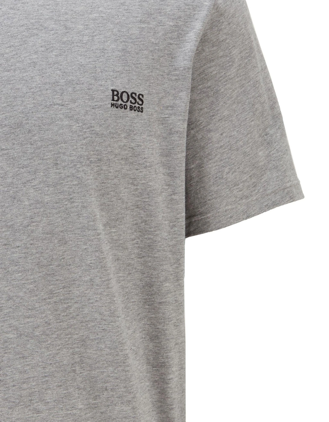 Boss logo Embroidered T-Shirt in Grey