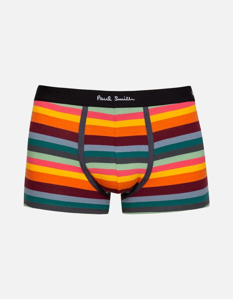 5-Pack Artist Stripe Mix Boxer Trunks, Black/Multi