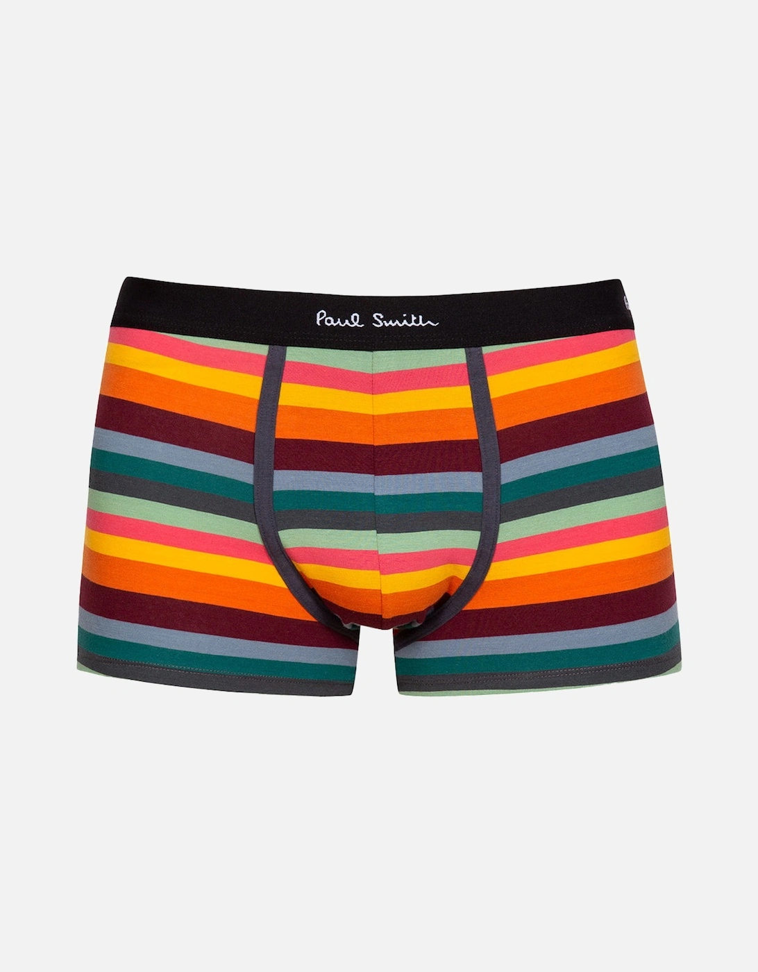 5-Pack Artist Stripe Mix Boxer Trunks, Black/Multi