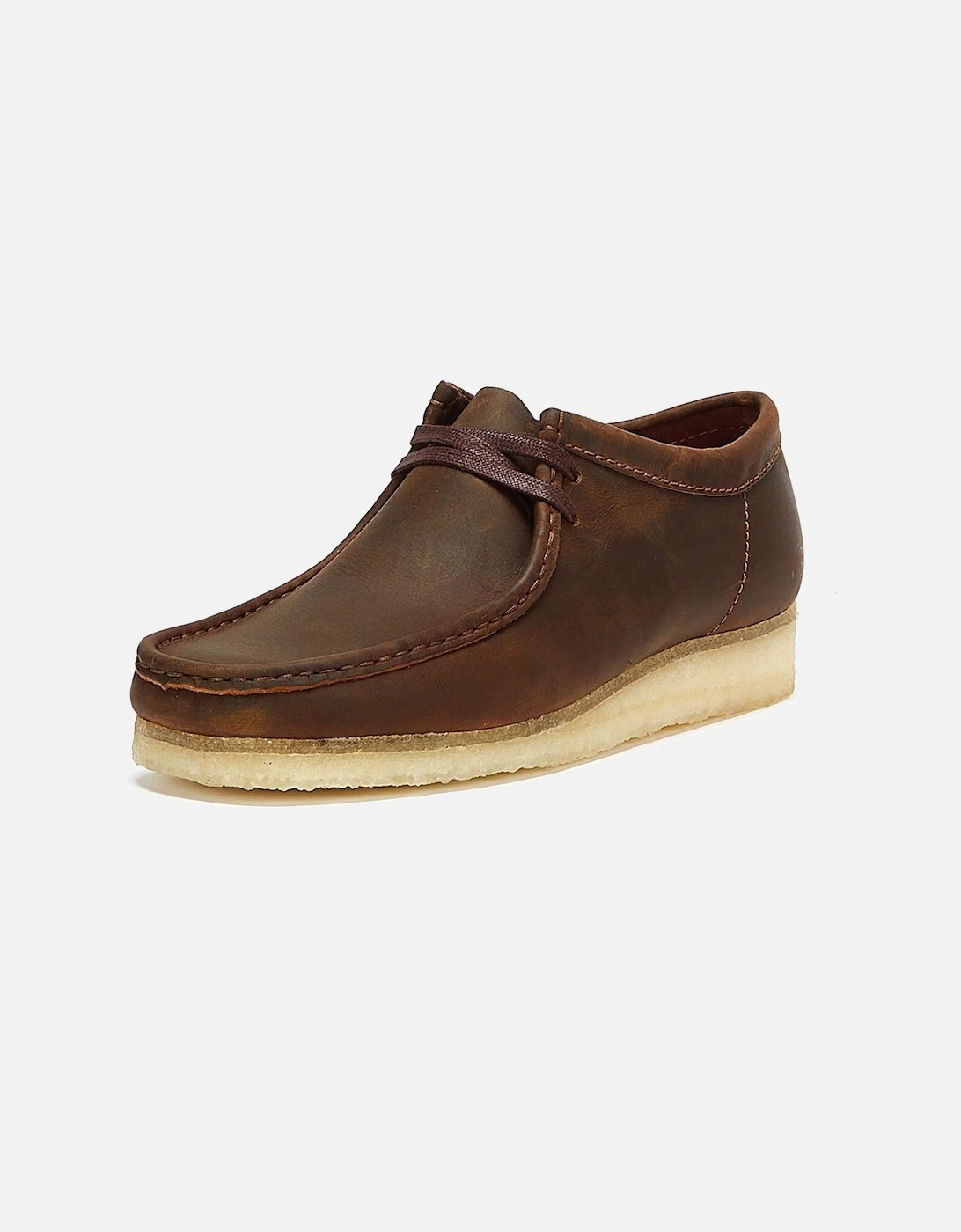 Wallabee Beeswax Men's Brown Lace-Up Shoes