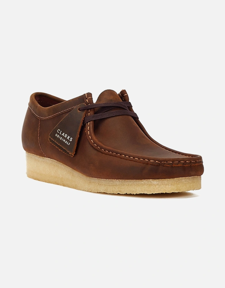 Wallabee Beeswax Men's Brown Lace-Up Shoes