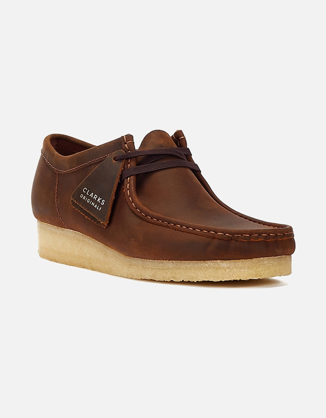 Wallabee Beeswax Men's Brown Lace-Up Shoes