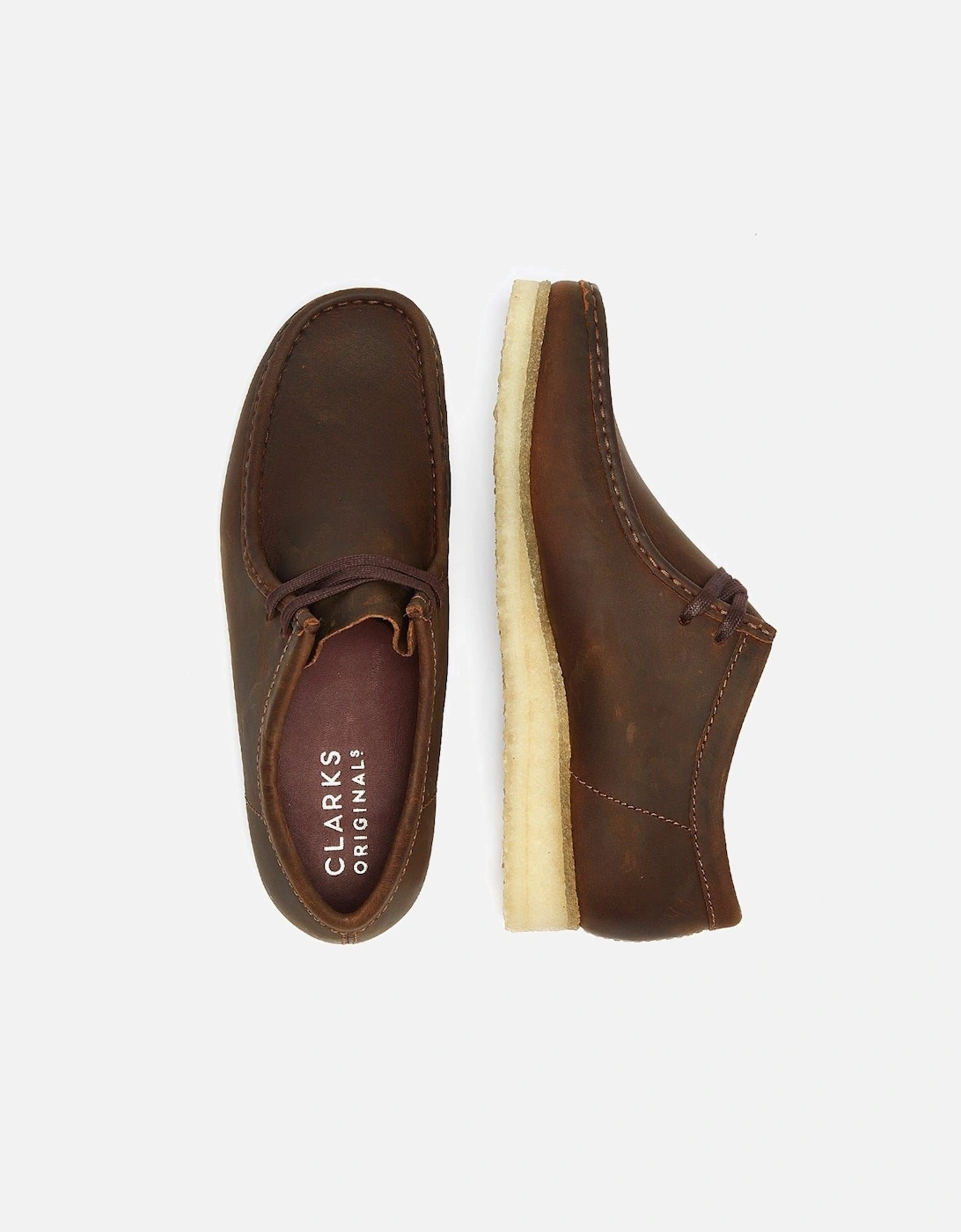 Wallabee Beeswax Men's Brown Lace-Up Shoes