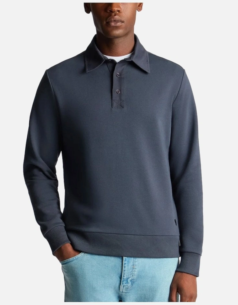 Long Sleeve Polo Shirt Navy