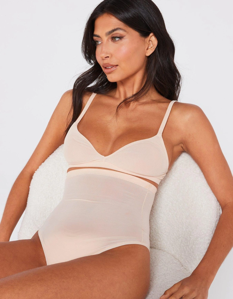 Invisible Sculpt Super High Waist Thong - Beige