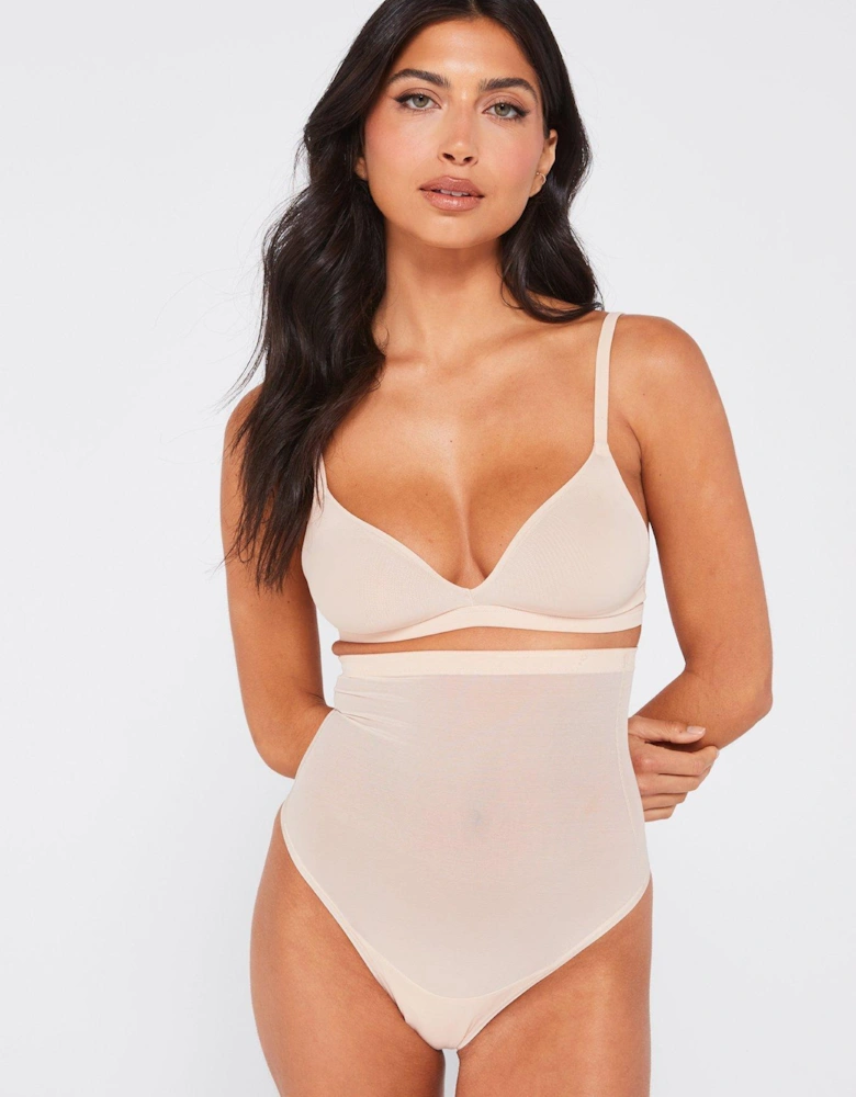 Invisible Sculpt Super High Waist Thong - Beige