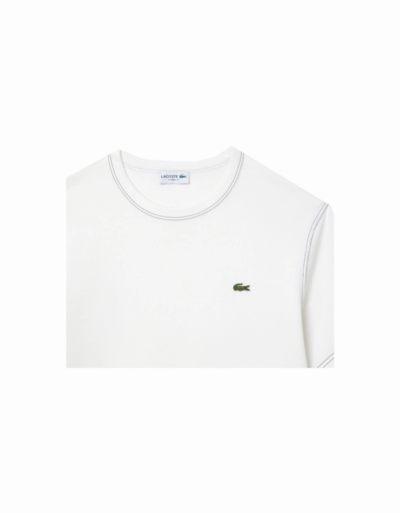 Men's White Heavy Pique T-shirt