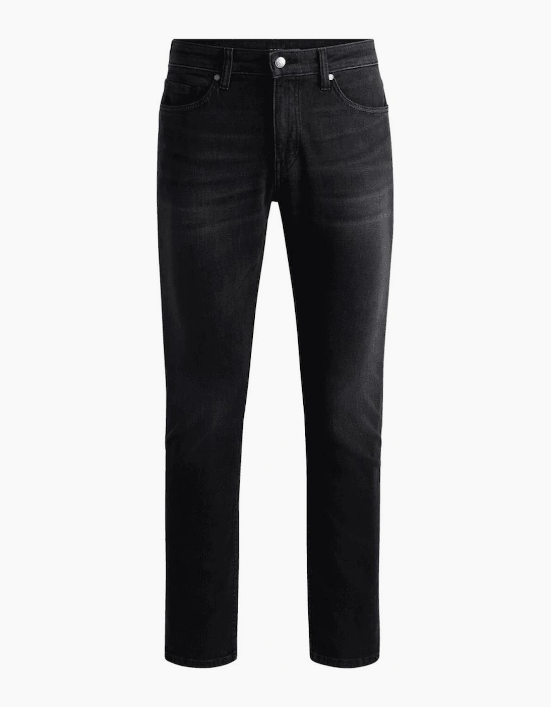 Hugo Boss Men's Grey Delaware Regular Rise Slim Fit Dark Jeans