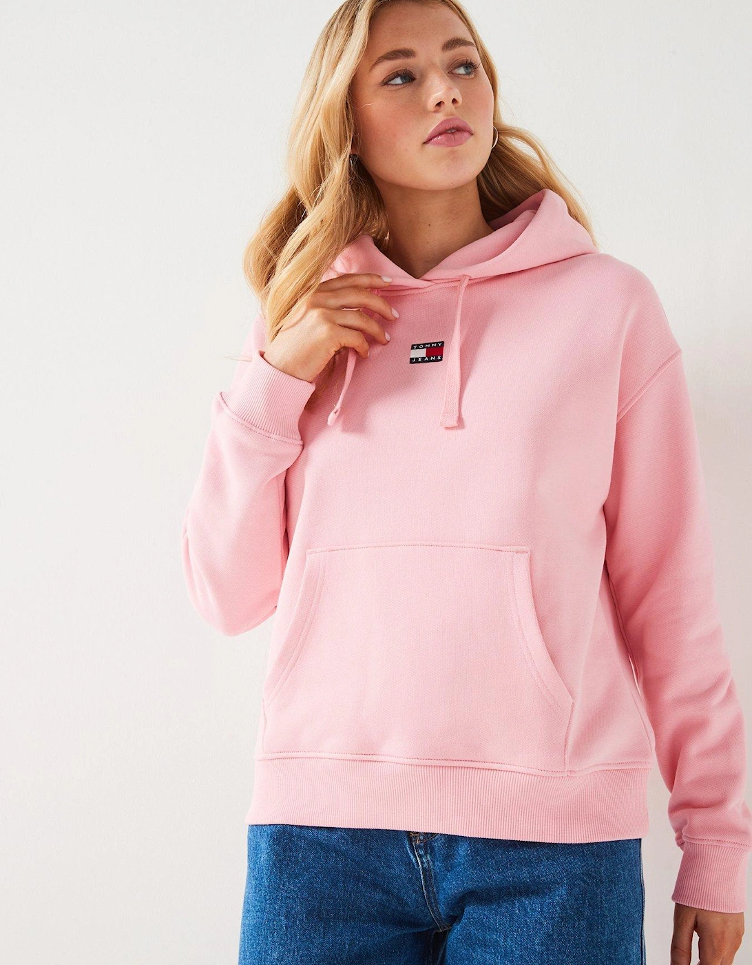 Boxy Badge Logo Hoodie - Pink, 6 of 5